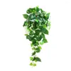 Kwiaty dekoracyjne sztuczne winorośl wiszące rośliny na zewnątrz plastikowe liście fałszywe liście weranda domu Prezenty ślubne aranżacje