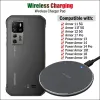 Laddare 10W Fast Qi Wireless Charger för Ulefone Power Armor 19 19T 18 18T 13 14 Pro Armor 12 17 Pro Rugged Phone Wireless laddningsplatta