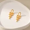 Boucles d'oreilles KMOKN Cross Border personnalisées longues irrégulières avec design de niche Métal géométrique pour femmes