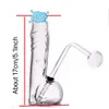 Wholesale USA Male Water Tobacco Dry Herb Pipe Clear Glass Oil Burenr Dab Rigs Bongs with Removable Downstem CLEARANCE Hookahs for Smoking WOMEN