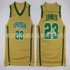 Cavaleiros bordados colete de camisa 23# James LeBron Saint Mary High School