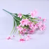 Fleurs décoratives Simulation en plastique artificiel Spring Grass Orchid Garden Décoration de mariage Bouquet Party Bureau