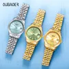 OUBBAOER WASGERFORTE STAHL Band Quarz Frauen Trendy Fashion Business Watch New