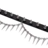 Necklaces Punk Spiked Choker Necklace For Women Men Black Leather Collar Chain Studded Chocker Goth Jewelry Halloween Accessories