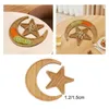 装飾的な置物Eid Mubarak Crafts Cookies Platter Food Tray for Events Kitchen Anniversary