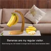 Rangement de cuisine Bamboo Banana Hider Holder Stand Anti-Spille Réutilisable Shelf Decoration Rack pour le décor de comptoir de la maison