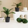 Dekorativa blommor 1pc orkidé lämnar simulering phalaenopsis bladplastplast konstgjorda växter hemmakontor bordsdekor