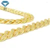 Colliers pendentifs Collier plaqué or Set Hip-Hop Gold Chain