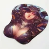 Mouse Pads Wrist Rests Human Warlock 3D Soft Breast Chest Gaming Mouse Pad with Wrist Rest Silicone Gel Filled H2.8cm Y240423