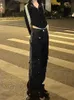 Frauen Jeans Amerikanische Produkthose Y2K Gothic Street Kleidung Hip-Hop Multi-Taschenhose Schwarze lässige Damen Baumwolle Denim Design YQ240423