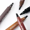 Supply 4 Fork Tip Eyebrow Tattoo Pencil 5 Colors Eyebrow Waterproof Pen Long Lasting Natural Dark Brown Liquid Eye Brow Pencil Makeup