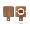 High Quality 2 Styles Blank DIY Wooden Bottle Opener Coaster Fridge Magnet Decoration Beer Bottle Opener Wholesale