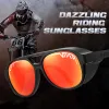 Lunettes de soleil Brand Cycling Circular Suncass Sunsses MTB Bicycle Eyewear Sports Road Bike Goggles Windproof Running Man Women Sunglasses UV400