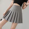 Jupes Sexy Femmes Pliped Jupe Summer High Taist chic A Line Dames Pink Mini Korean Zipper Preppy Style Girls Dance