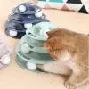 Игрушки три уровня Pet Cat Toy Training Plate Plate Котенок башня треки Disc Cat Intelligence Amusement Triple Disc Tumbler