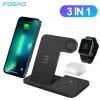Laddare 20W Wireless Charger Stand för Apple Watch 7 AirPods Pro 3 i 1 Fast Charging Dock Station för iPhone 14 13 12 11 XS 8 IWATCH
