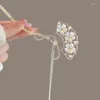 Hårklipp 2024 Elegant lyxiga kinesiska stickstift för kvinnor fläktfjäril Handgjorda hårnålar Ornament Tillbehör smycken