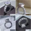Rings Luxury Promise Ring 925 SterlingSier Micro Pave Diamond CZ Engagement Band for Women Bridal Jewelry Gift Drop Delivery Otemo
