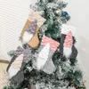 Décorations de Noël Sac-cadeau en forme de bas pour décoration d'arbres avec corde suspendue pour les enfants Party