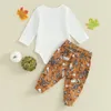 Set di abbigliamento bambine pantaloni Halloween pannelli a maniche lunghe con serratura ghiottone ghoshpkin