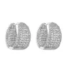 Boucles d'oreilles Hecheng, boucles d'oreilles en or plaqué or avec des cerceaux d'oreille de zircon CZ Boucle d'oreille pour femmes