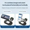 충전기 3 in 1 Magnetic Wireless Charger iPhone for iPhone 15 14 13 12 Pro Max Apple Watch 18 AirPods Macsafe Fast Charging Station Dock