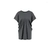 Work Dresses Women Short Sleeve T-shirt Or Long Skirt Set 2024 Spring Summer Elastic Waist A-Line Midi O-Neck Pleated Tshirt