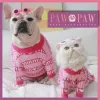 Pullover Pawpaw Luxus Haustier Kleidung Welpe Kleidung süßer rosa Pullover pommerianischer Teddy Bear Schnauzer Katze Kleidung Haustier Herbst Winter Mode