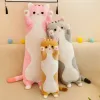 Toys Big Cat en peluche oreiller dessin dessin créatif Long chat en peluche jouet dos canapé canapé-chambre kawaii oreiller décoratif gamin cadeaux