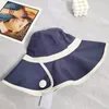 Casual férias pescador chapéu de moda feminina Sun Shade Balde Hats Botão Designer Botão larga Chapé