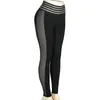 Women's Leggings Women Black Lace Yoga Pants Hoge taille voor Berathable Sport Fitness Sports