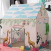 Playhouse para niños Cartoon Forset Tent Tent Castle Castle Castle Dome Tenta Indoor Outdoor Play Tents Tents For Girls Bids Infant House 2418