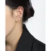 Earrings F.I.N.S 1PC 925 Sterling Silver Irregular Stackable Thick Rock Punk Clips Earring Earcuff Ear Cuff Earring Wedding Jewelry