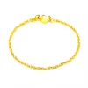 Strands UMQ 2024 Novo 100% real 24k Bracelete de ouro lagarta feminina lagarta Ripple Ochaf