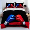 Conjuntos de roupas de cama Luvas de boxe 3D Boxer Fight Fight Comforter Setduvet Capa Cama Conjunto de colcha Caseco CASO REAÇÃO CONJUNTO DE CATULAÇÃO DO CONSULTO T240422