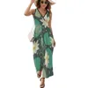 Lässige Kleider Frösche und Blumen Kleider Kleid Sommer Ästhetik Böhmen lange Frau hohe Taille Custom Modern Maxi