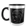 Kubki The Beauty Girl Coffee Phering White Ceramic Practical Cups Dekoracyjne