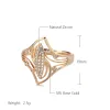 Bandas Syoujyo Hollow White Cubic Zircon Anéis para Mulheres 585 Rose Golden Party Wedding Luxury Jewelry Gift