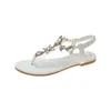 Sandals Summer Apartment Womens Crysal Clip Slide Slide Trend Brand Brand Stivali da spiaggia NO ZAPATOS 2023 H240423