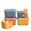 Bodes Boîte de rangement de grande capacité avec manche pour enfants Organisateur pour enfants Vêtements Snack Sendries Panier de rangement de rangement