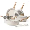 Cookware Sets Die Cast Aluminum Nonstick Kitchen Cooking Pots And Pans Set Granite With Induction Bottom