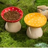 Feeders Cute Cartoon Mushroom Ceramic Pet Bowl High Foot Protection for Cervical Spine Feeder for Puppy Dog Small Cat Pet Accessories