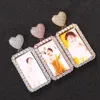 Memory Heart-shaped Small Square Photo Frame Solid Pendant Hip-hop Men's and Women's Necklace Jewelry