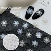 Nail Art Kits 50Pcs Snowflakes Stickers Winter Christmas Adhesive Slider Decal Year Xmas Manicure DIY Decor Accessories