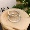 Ohrringe Neu in runden Luxus -Frauenohrringen mit Ohren Mode Schmuck 2022 Großhandel Silver Hoop Accessoires Frau Besonderes