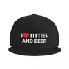 Ball Caps Fashion I Heart Titties And Beer Hip Hop Baseball Cap Spring Flat Skateboard Snapback Dad Hat