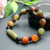 Strands Tibetan Dzi Agates Stone Bracelet Natural Prehnites Green Quartz Luck Spider Nine Eyes Dzi Charm Bracelet for Women Men Healing