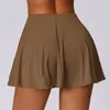 Yoga-Outfit Slim Shorts kurze Röcke Ultra Mini Fitnessstudium Push Up Workout Running Fitness Tennis Anti-Light-Sport