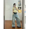 Jeans pour femmes y2k oversize pantalon de cowboy vintage harajuku hétéros classique blue denim pantalon 90S esthétique 2000S GRUNGE