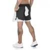 Shorts anime palestra per uomo doppio strato 2 in 1 asciugatura rapida sudore-assorbente cortometraggi per le prestazioni di allenamento per le prestazioni atletiche 240423 240423